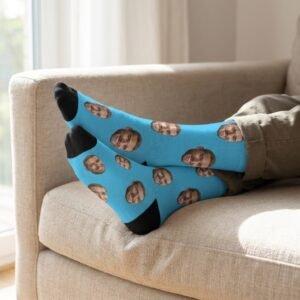 Custom Face Socks Personalized with Any Photo — lifestyle scene 1