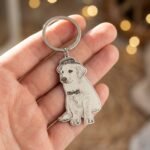 Custom Photo Engraved Keychain in Stainless Steel — lifestyle scene 1