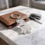 Custom Photo Engraved Keychain in Stainless Steel — lifestyle scene 2