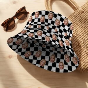 Custom Reversible Bucket Hat, Personalized Double-Sided Fashion Sun Cap — lifestyle scene 1