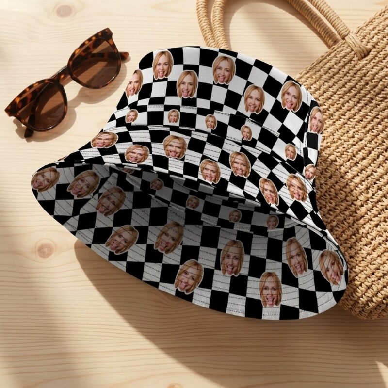 Custom Reversible Bucket Hat, Personalized Double-Sided Fashion Sun Cap — lifestyle scene 1
