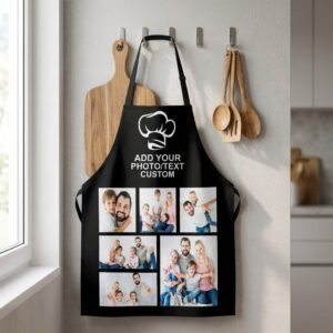 Personalized Photo Apron with Custom Text & Family Photo Collage — lifestyle scene 1