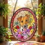 Your Pet, Immortalized in Light — Custom Portrait Stained Glass Suncatcher — lifestyle scene 1