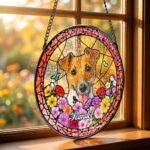 Your Pet, Immortalized in Light — Custom Portrait Stained Glass Suncatcher — lifestyle scene 2
